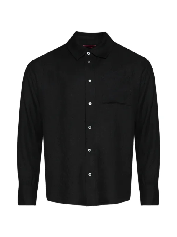The Elder Statesman Pashmina Pocket Shirt in Black