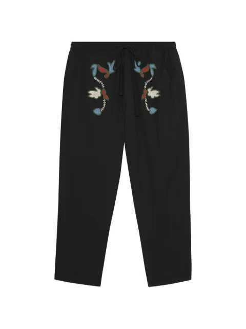 Baziszt Rouat floral-embroidered trousers
