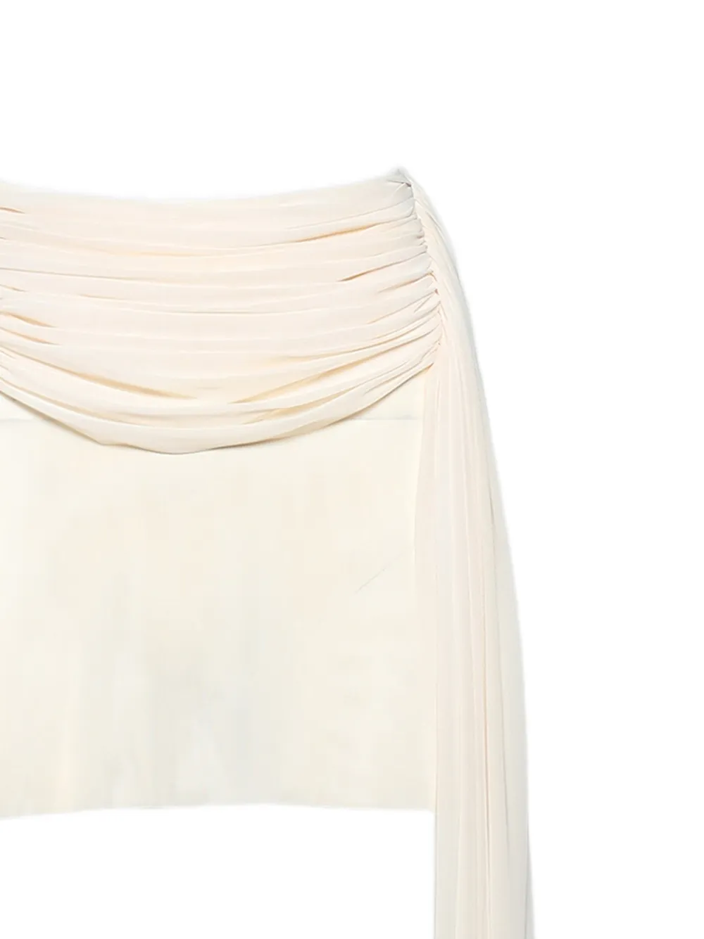 David Koma Mini-rok met ruches Beige