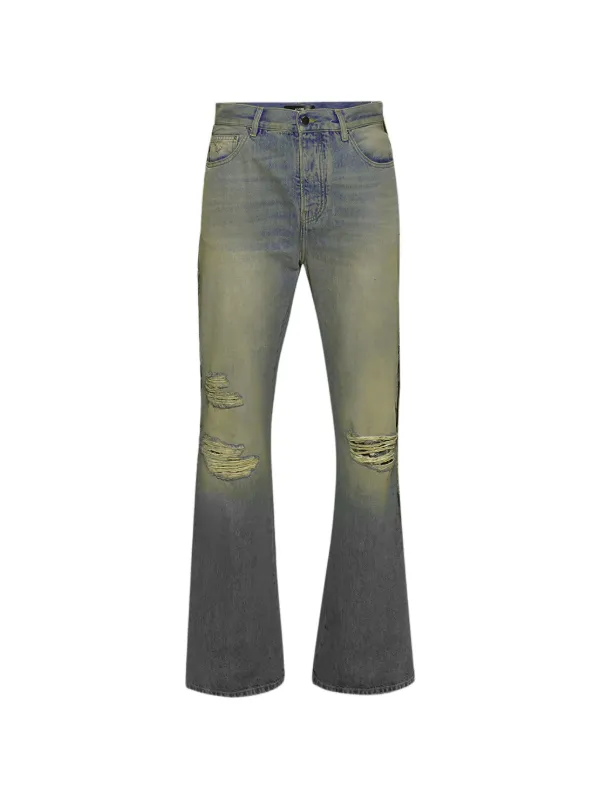 AMIRI パッチワーク ダメージ ジーンズ | ブルー | FARFETCH JP