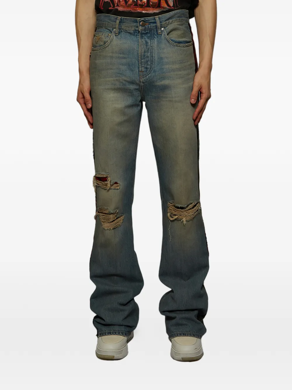  Amiri Jeans Con Design Patchwork - Blu 