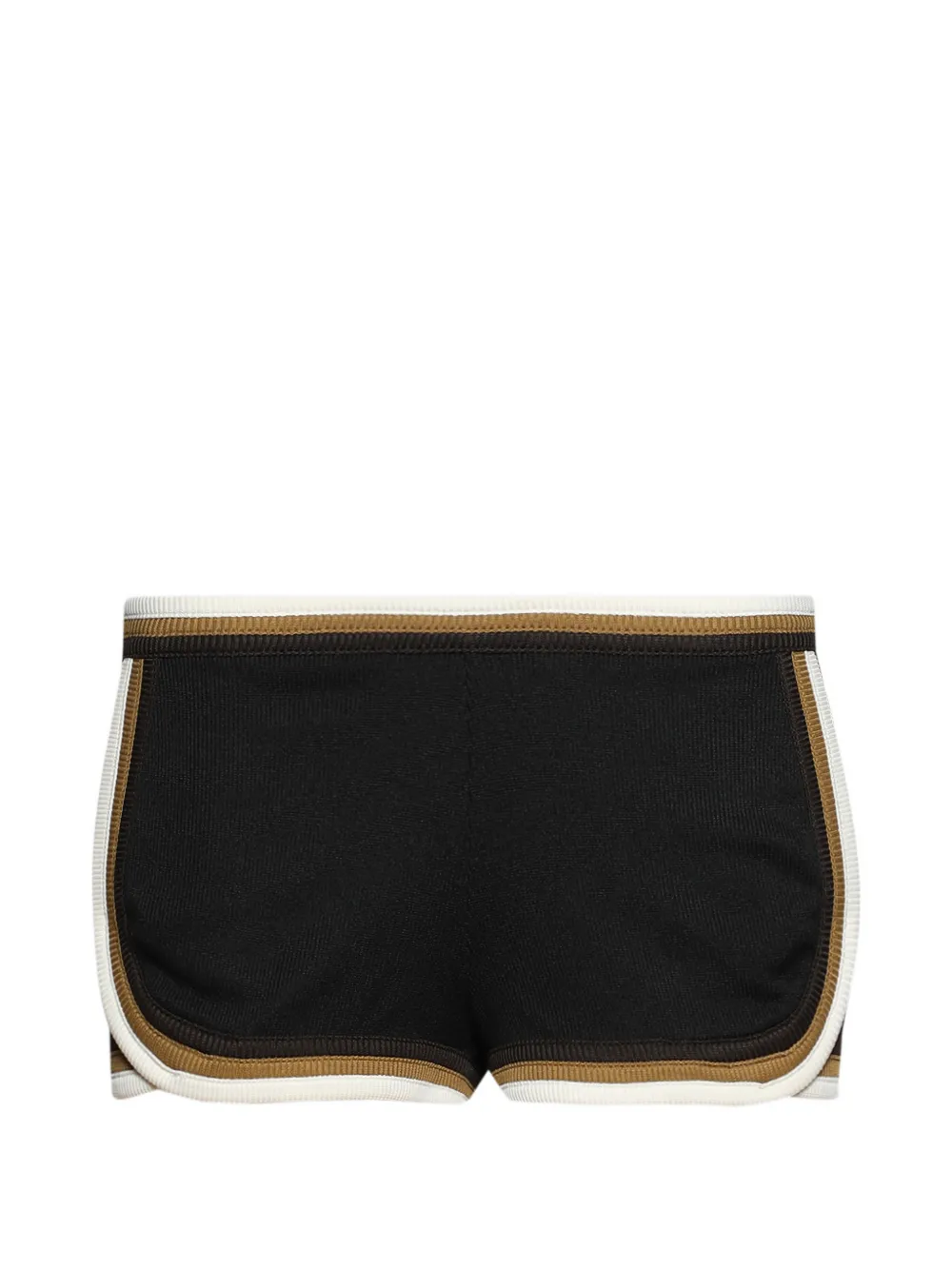 Christopher Esber rib trim track shorts - Nero