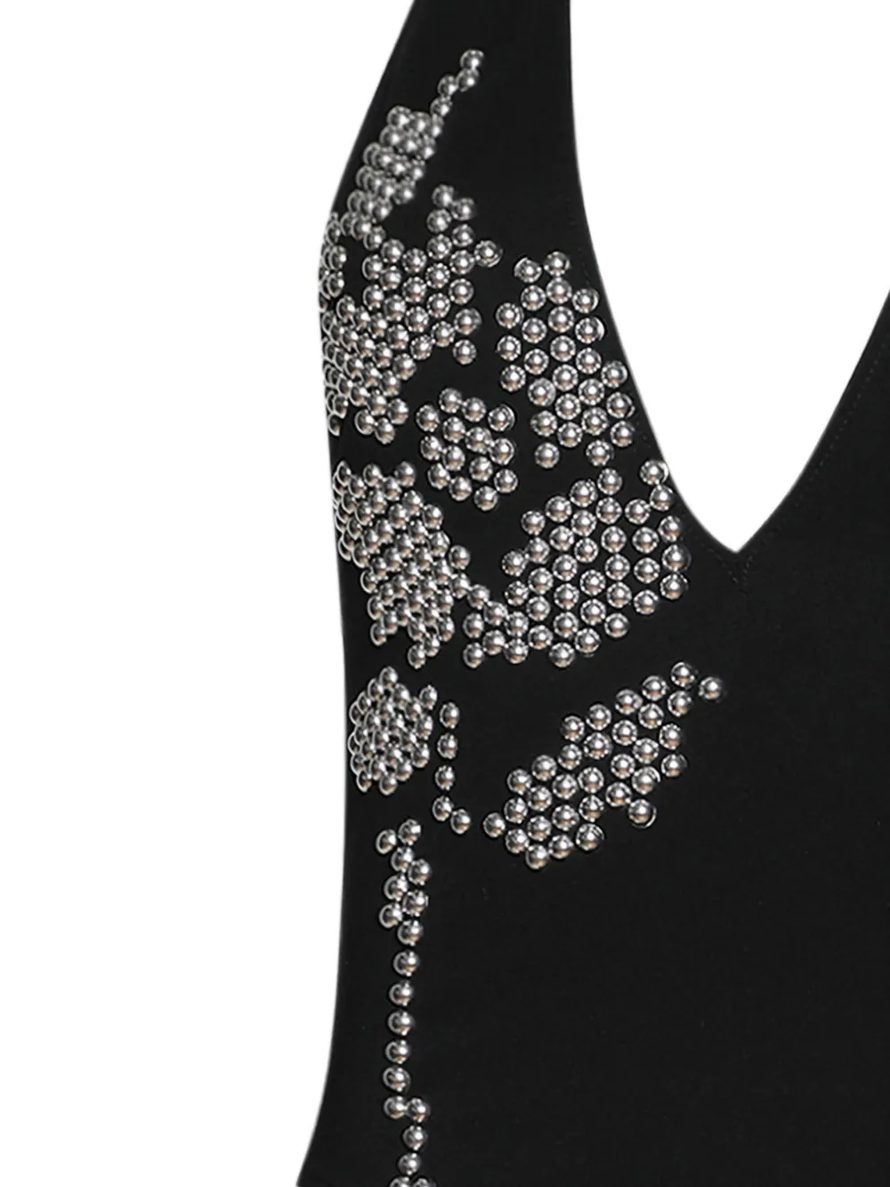 David Koma Body met bloemdetail en halternek Zwart