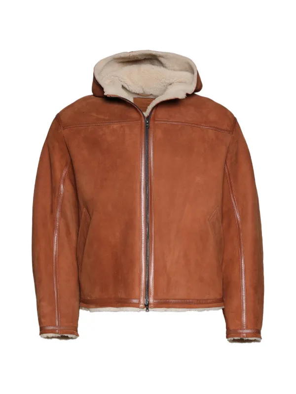 The Elder Statesman Shearling Jacket in Brown