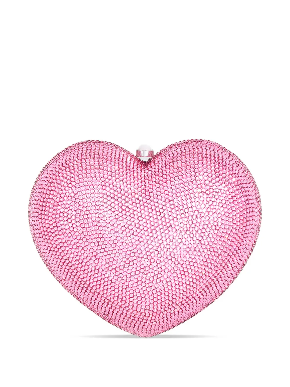 Judith Leiber Clutch L'Amour con cristalli - Rosa