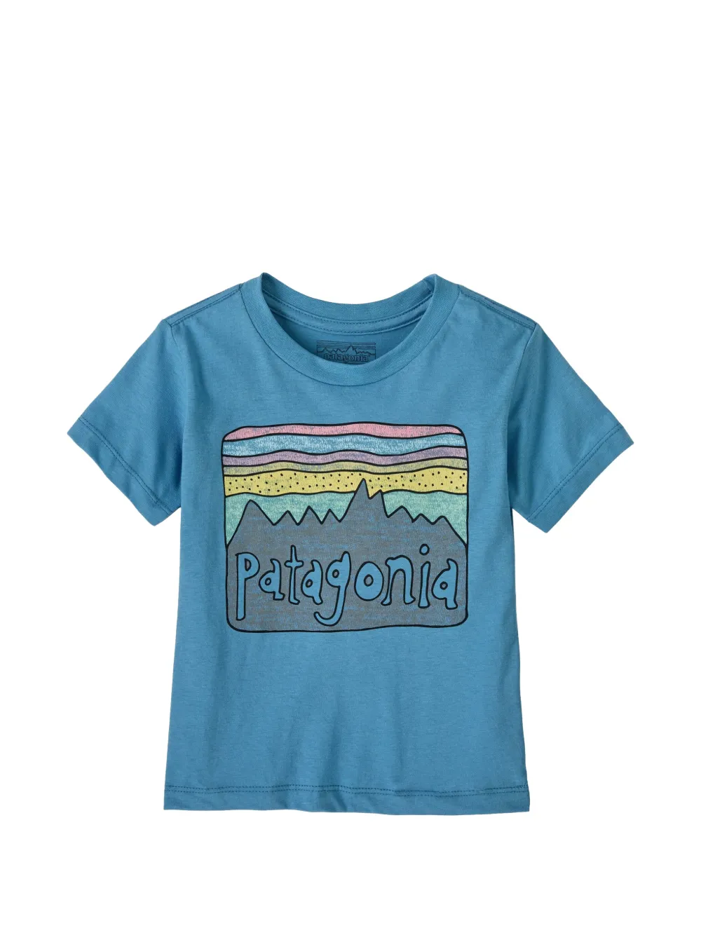 Patagonia Kids print T-shirt - Blu