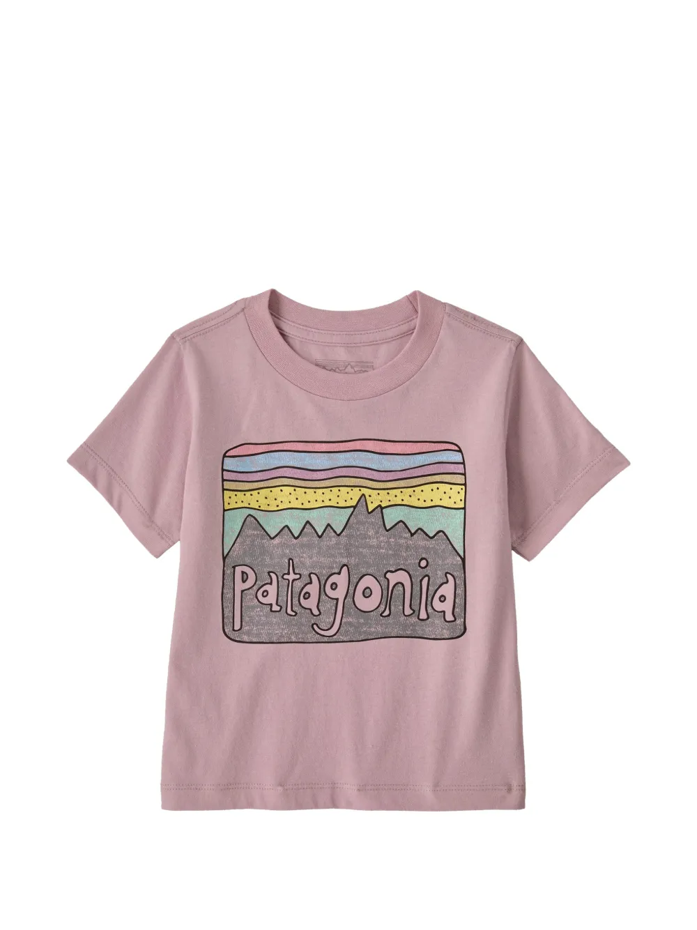 Patagonia Kids Fitz Roy Skies graphic T-shirt - Rosa