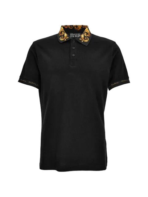 Versace Jeans Couture baroque-trim polo shirt