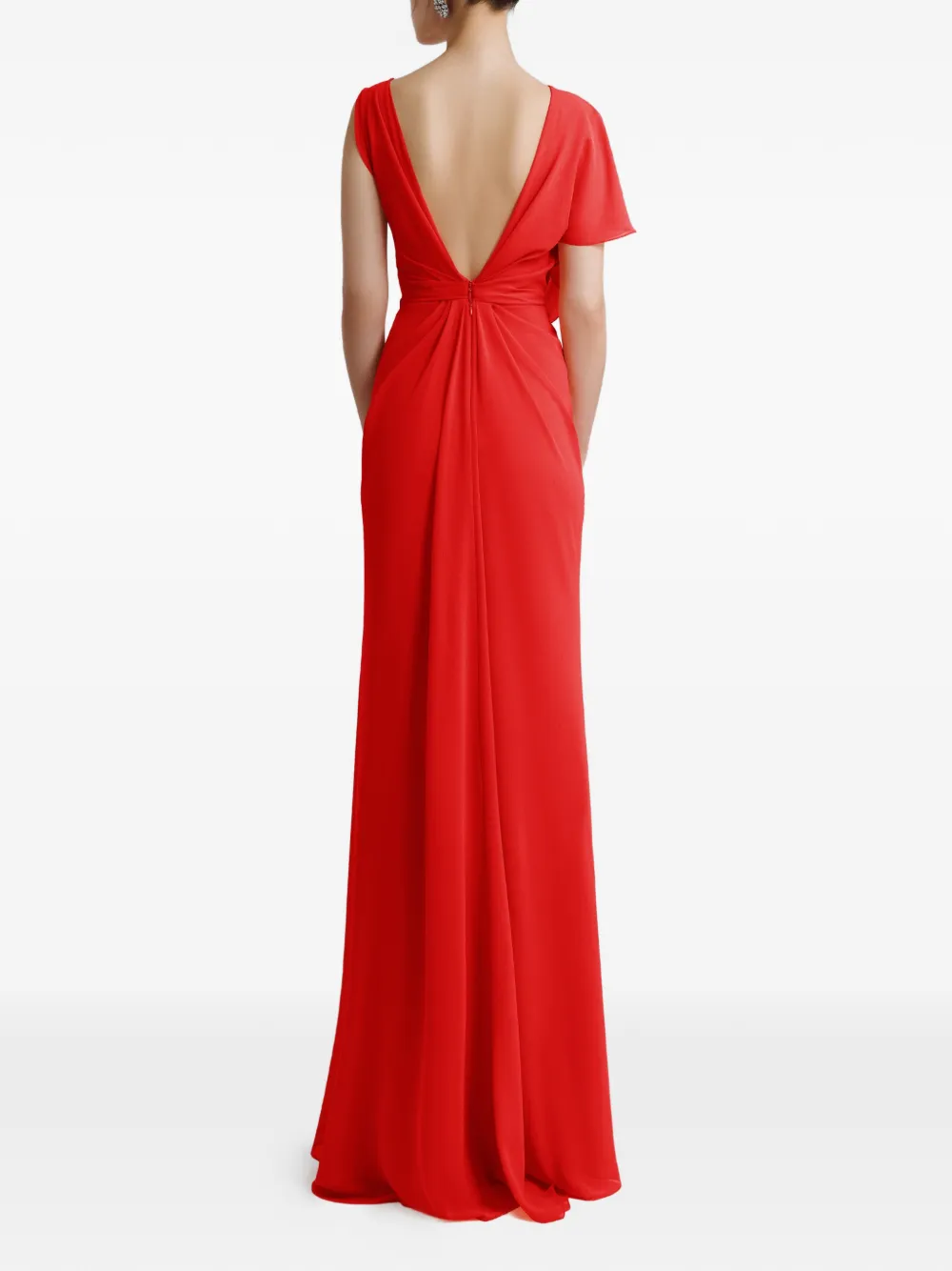 Gemy Maalouf Maxi-jurk met V-rug Rood