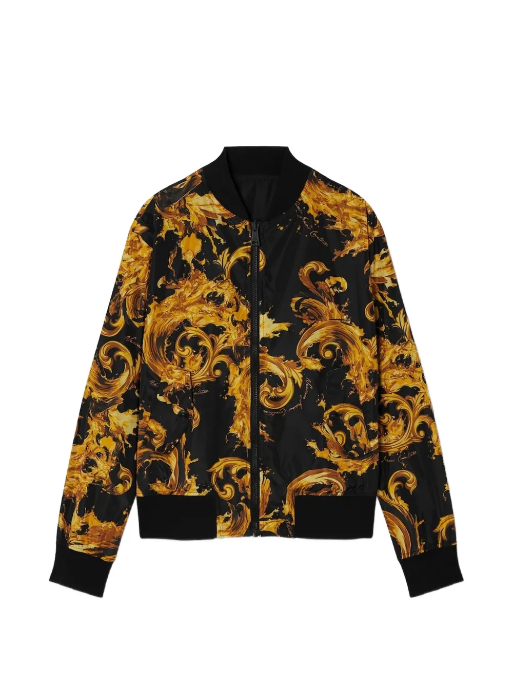Versace Jeans Couture reversible Baroque-print bomber jacket - Schwarz