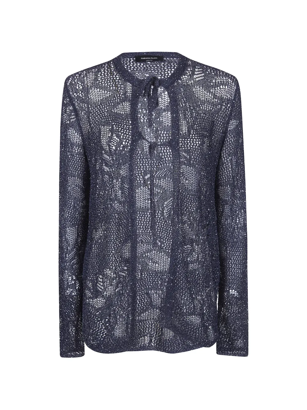 Fabiana Filippi tie-neck knitwear - Blu