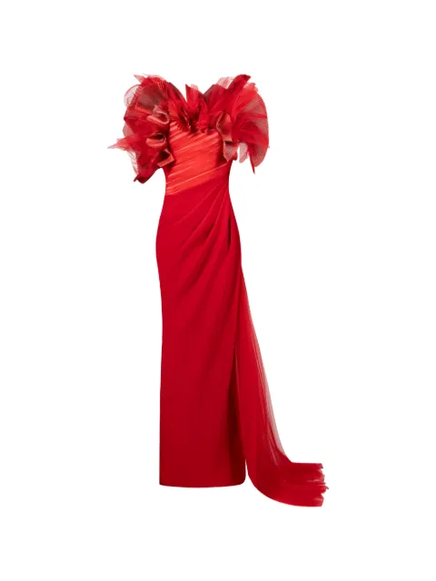 Gaby Charbachy  ruffled gown