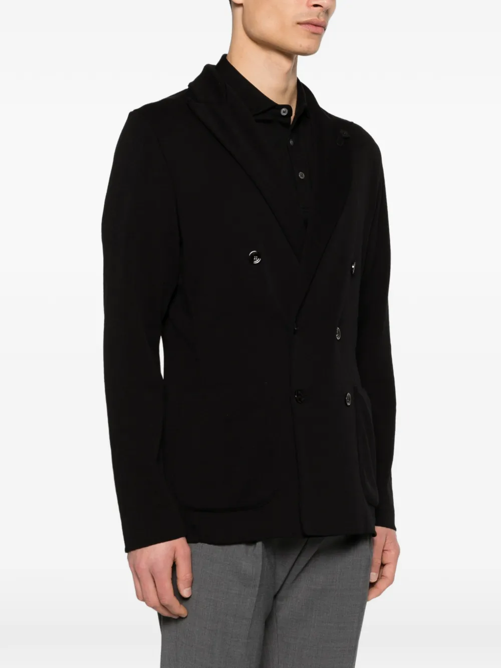 Lardini Blazer met dubbele rij knopen Zwart