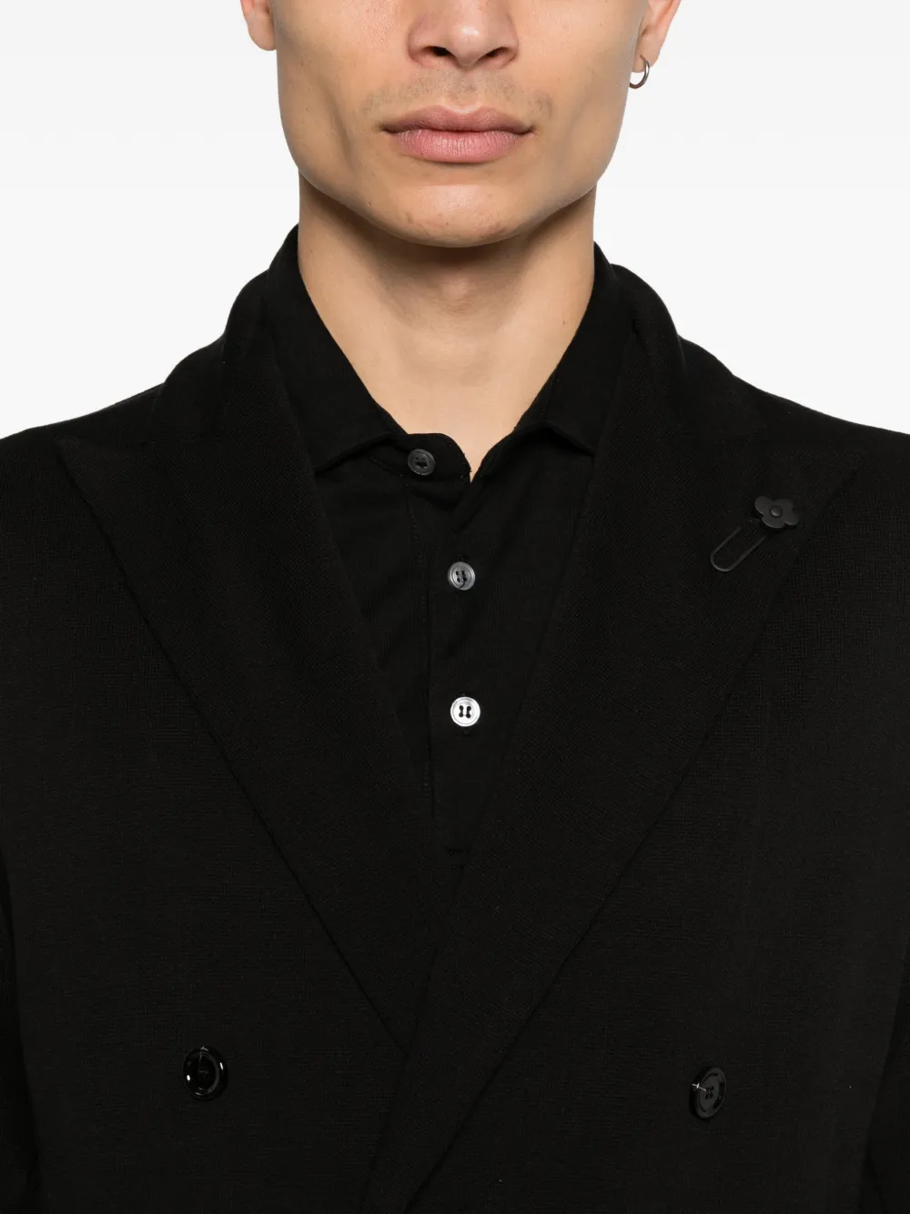 Lardini Blazer met dubbele rij knopen Zwart