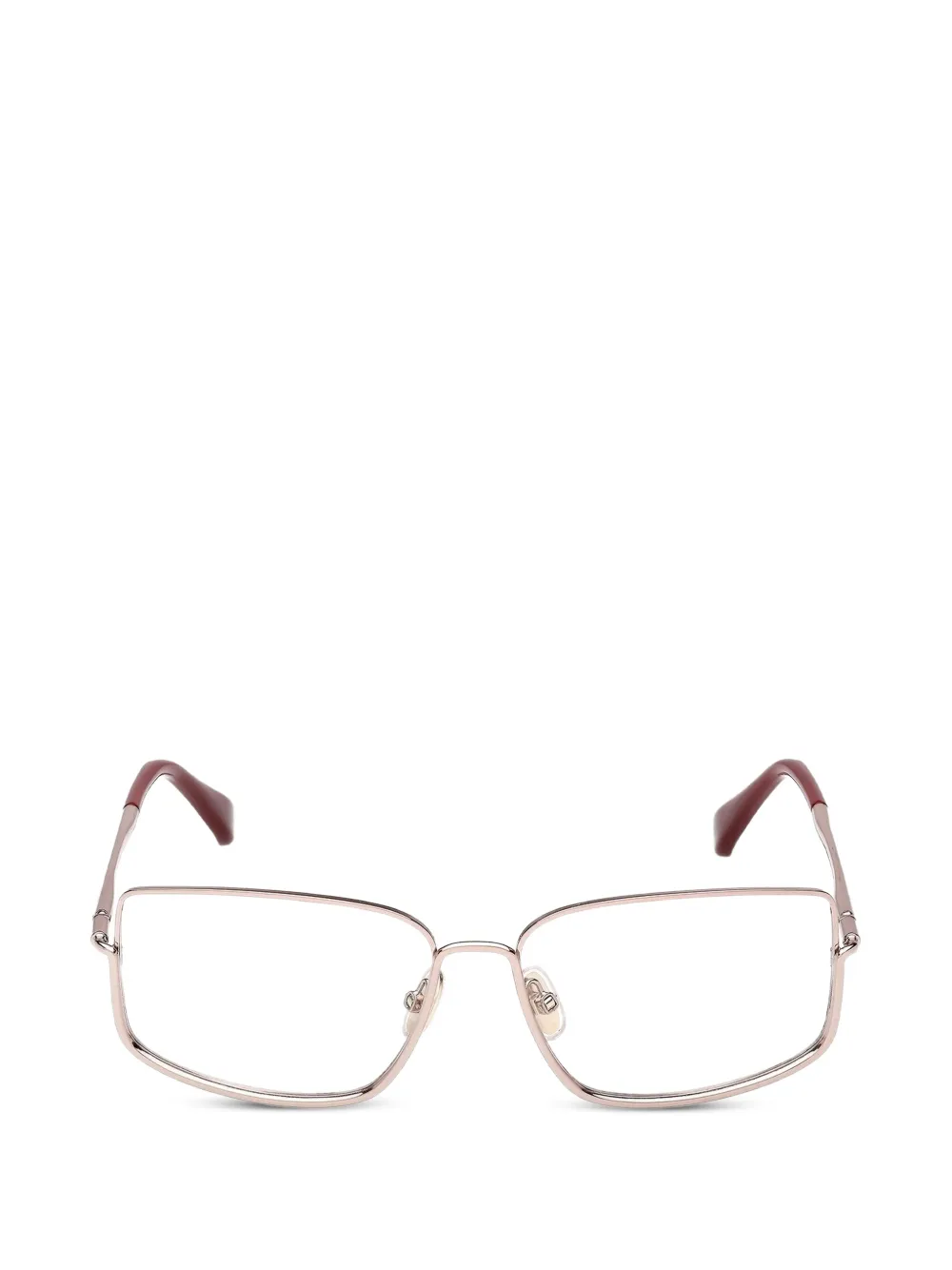 Max Mara Eyewear rectangle frame glasses - Argento