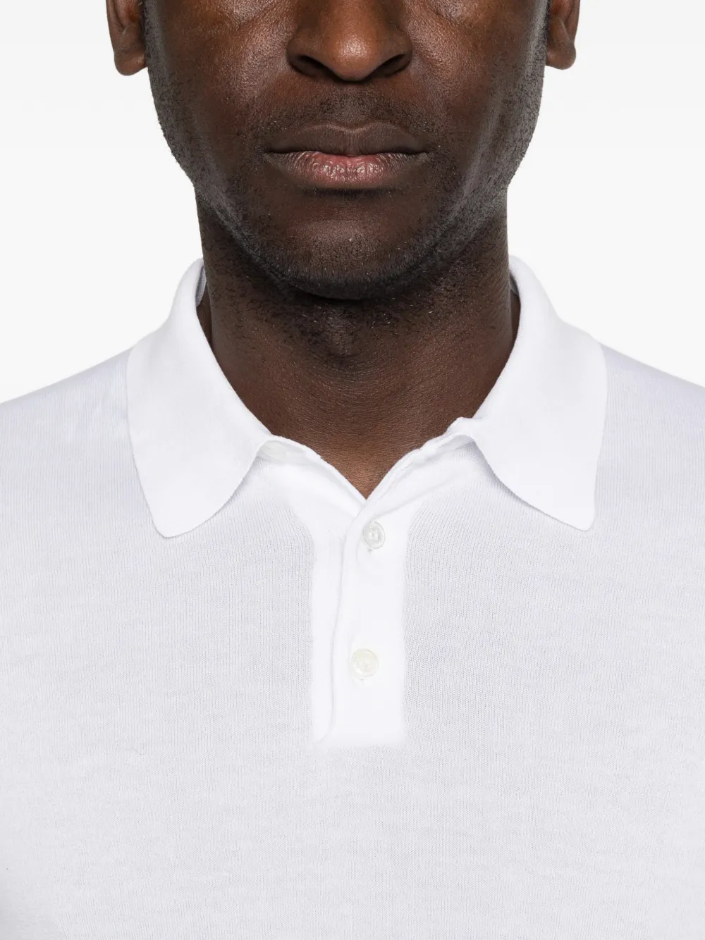 Fedeli Poloshirt met knoopsluiting Wit