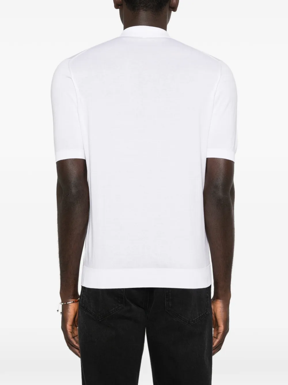 Fedeli Poloshirt met knoopsluiting Wit