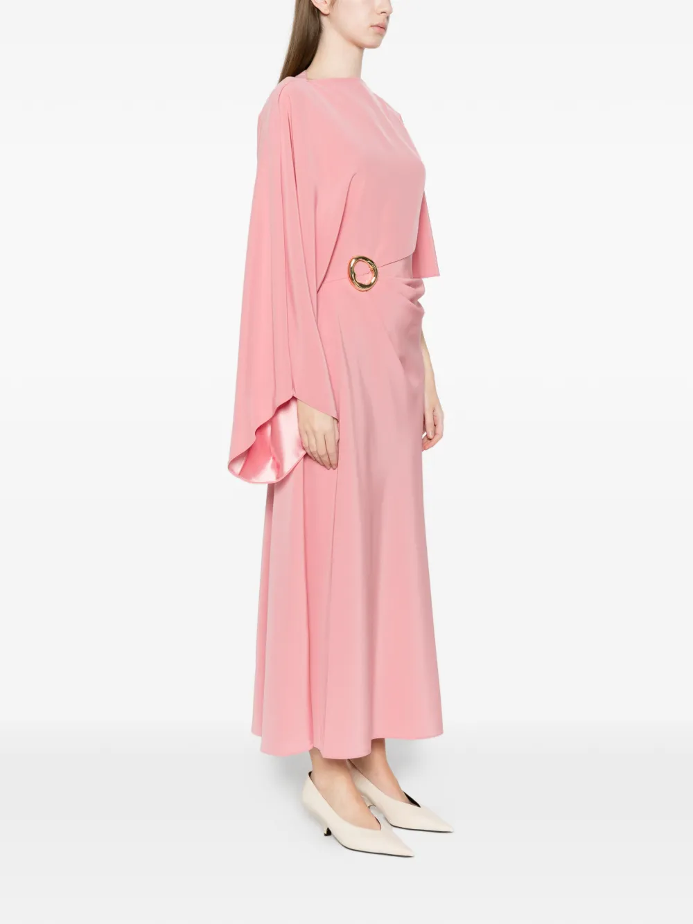 JOSEPH Joya maxi-jurk met ringdetail Roze