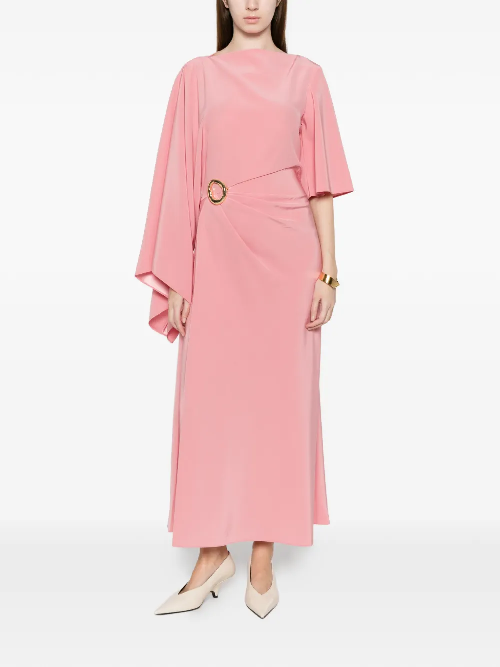 JOSEPH Joya maxi-jurk met ringdetail Roze