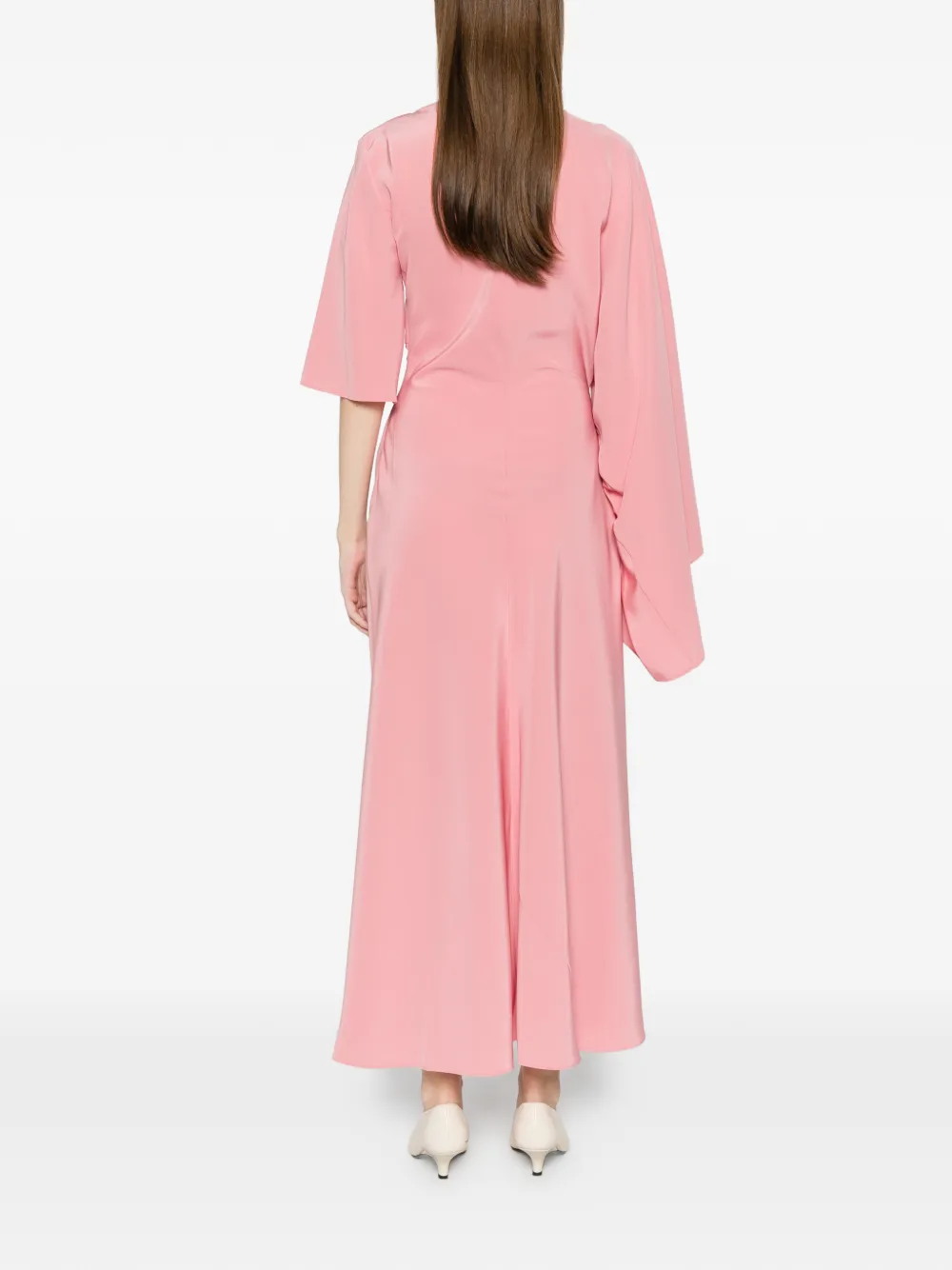 JOSEPH Joya maxi-jurk met ringdetail Roze