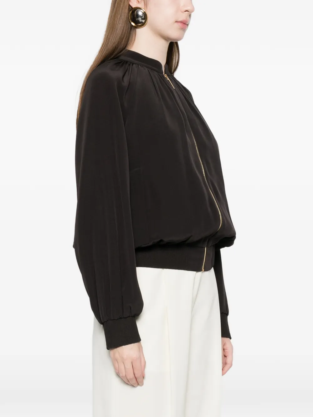  Joseph Zip Bomber Jacket - Black 