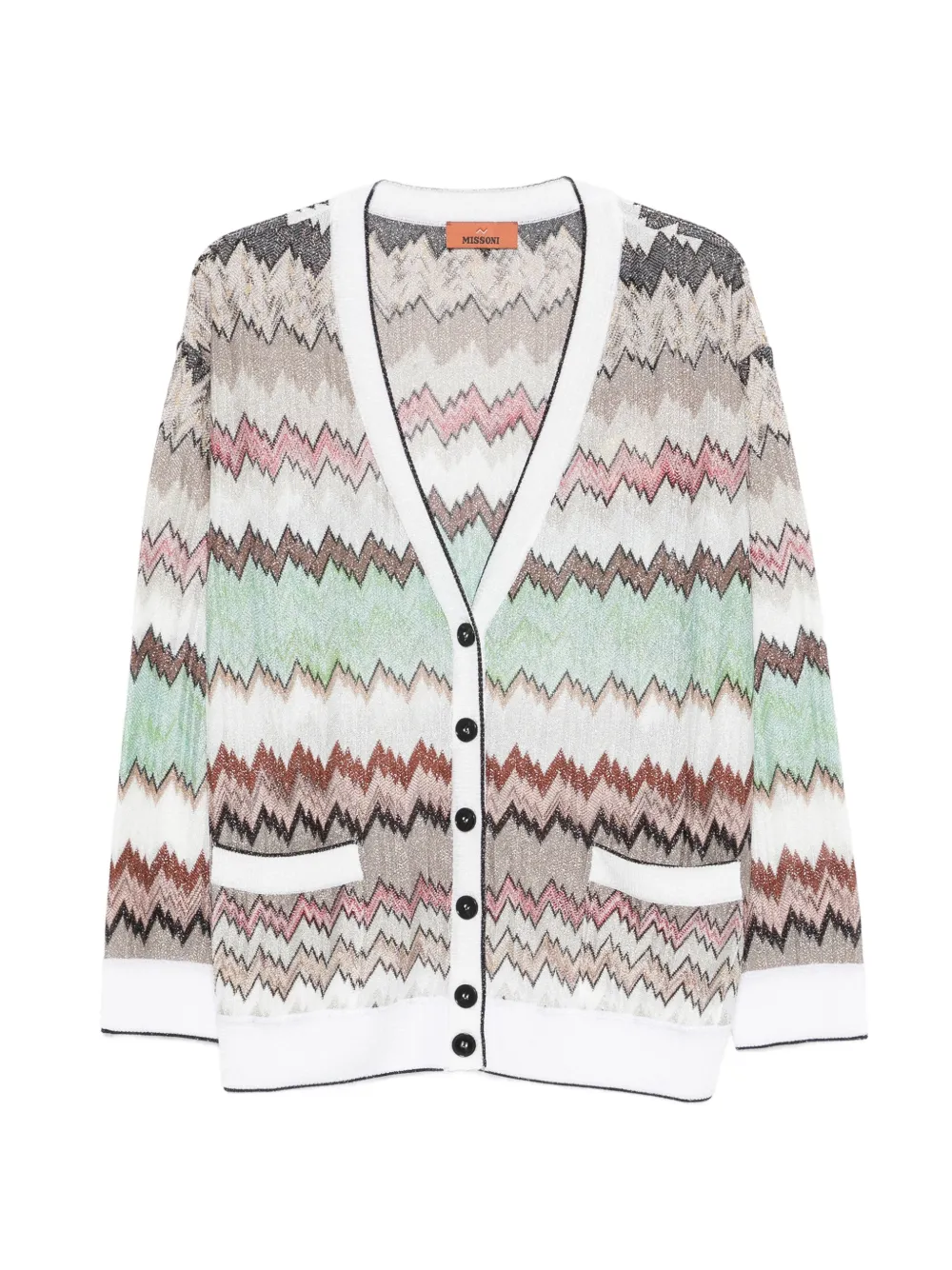 Missoni chevron pocket cardigan - Bianco