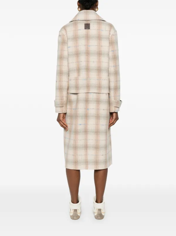 LOEWE チェック ダブルコート | ニュートラル | FARFETCH JP