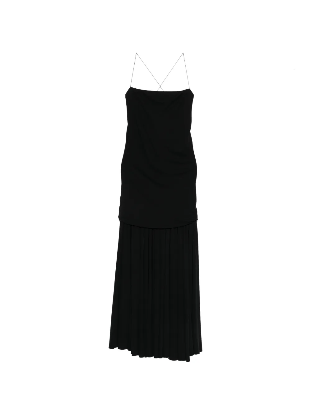 Jacquemus pleated midi dress - Nero