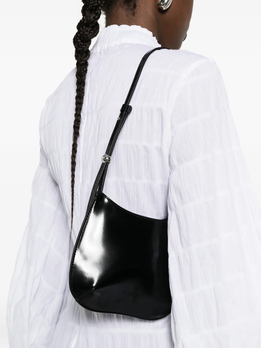 Jacquemus Le Petit Bisou schoudertas Zwart
