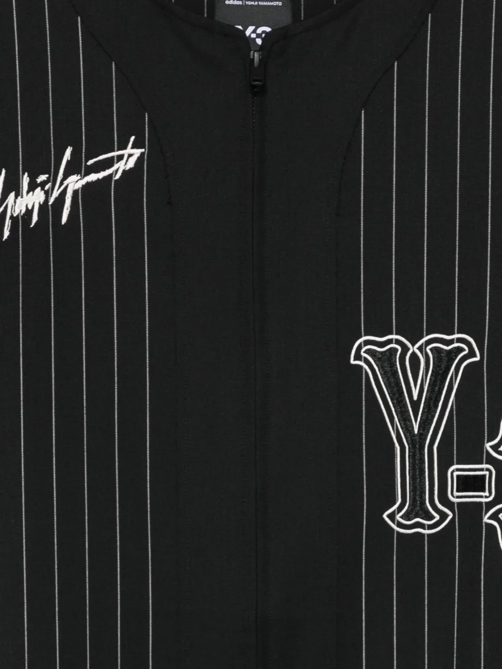 Y-3 Gestreept overhemd Zwart
