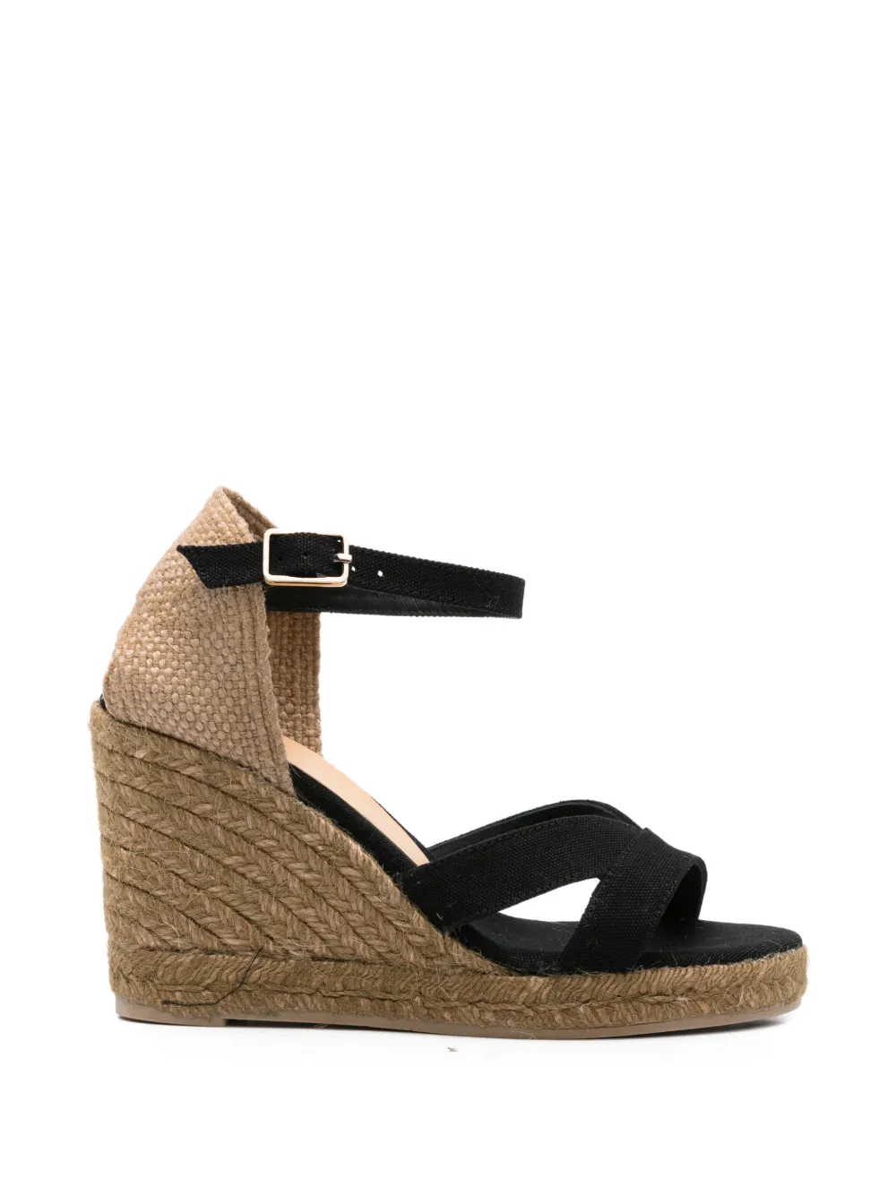 Castañer Bruna espadrilles met gekruist detail Zwart