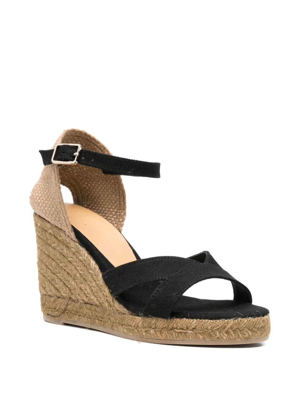 Castañer Bruna espadrilles met gekruist detail Zwart