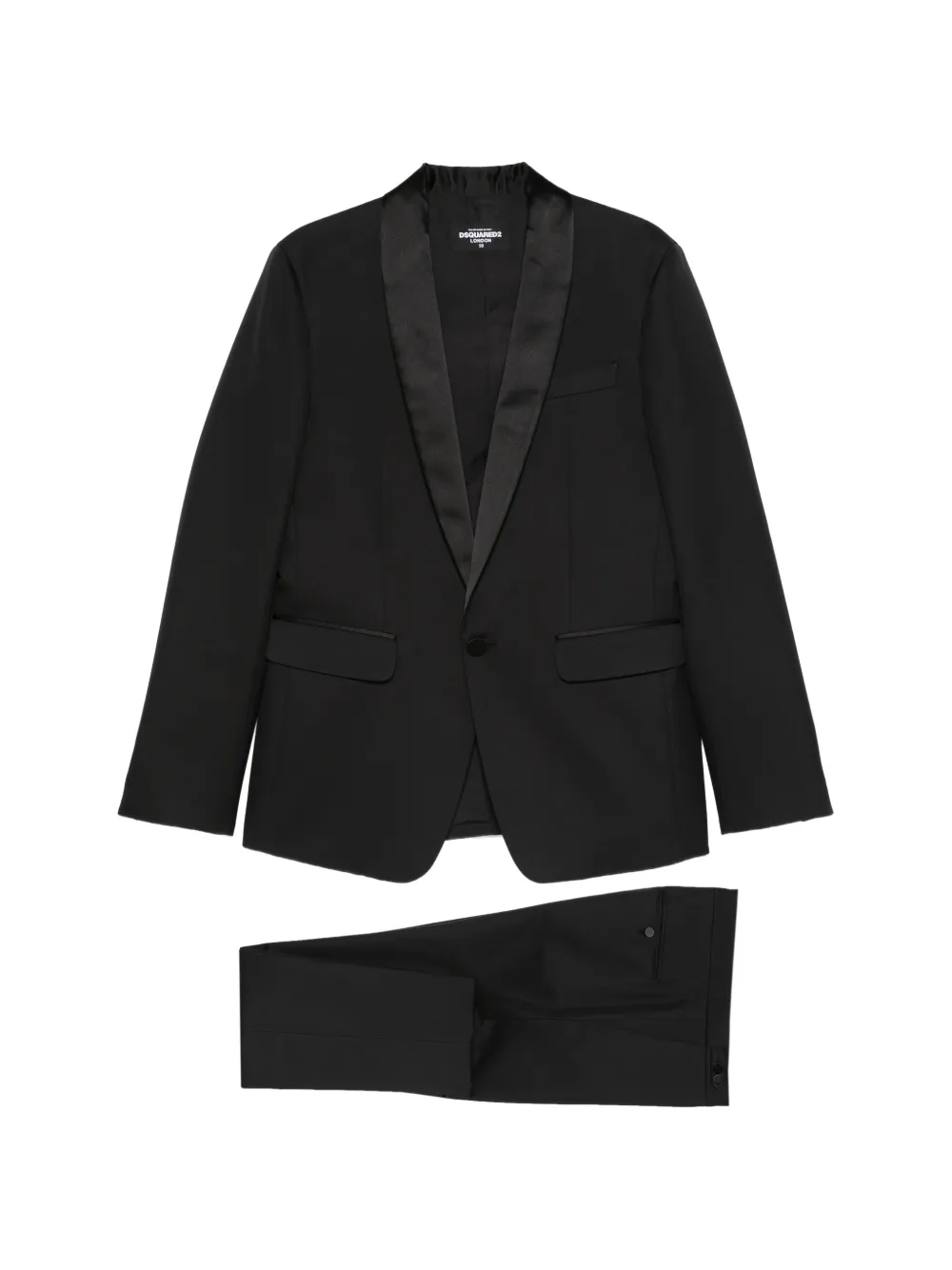 DSQUARED2 lapel single-breasted suit - Nero
