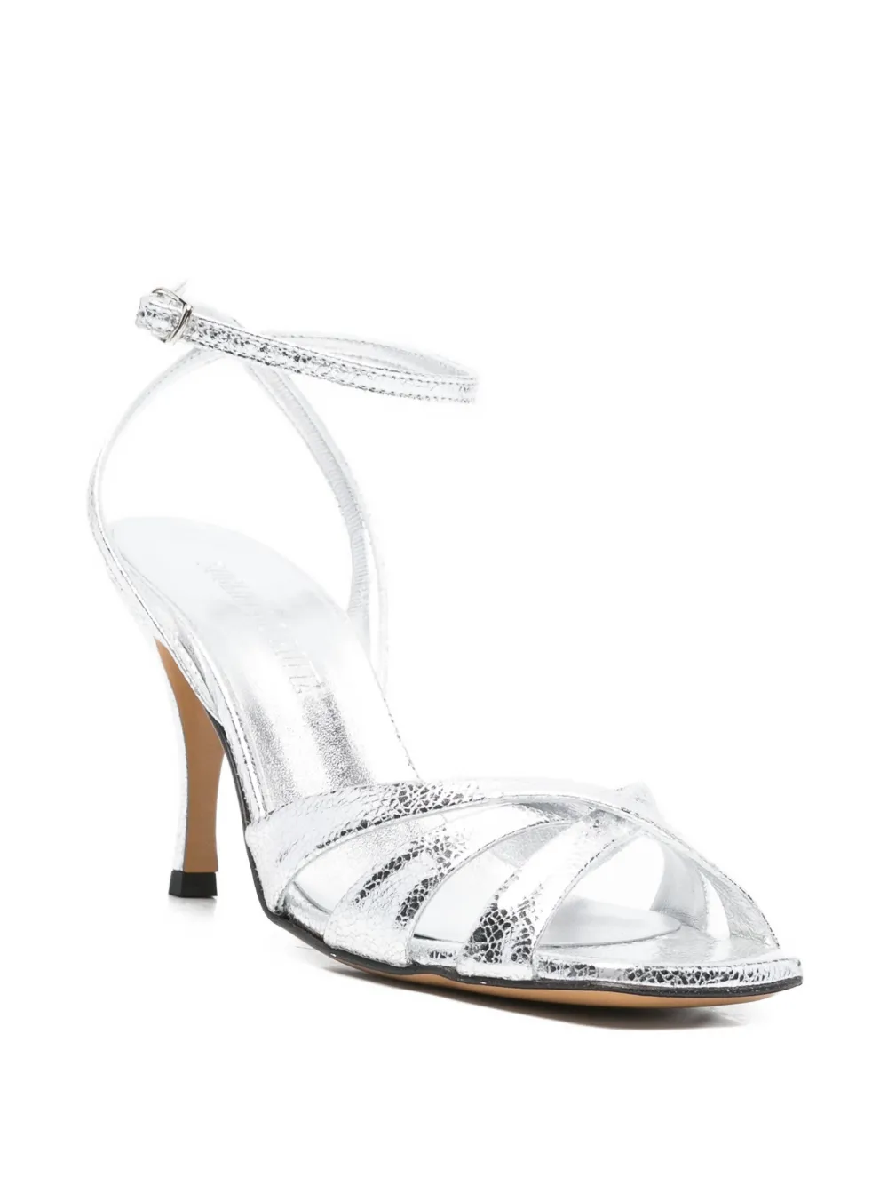 GUGLIELMO ROTTA Abelie gedraaide leren sandalen Zilver