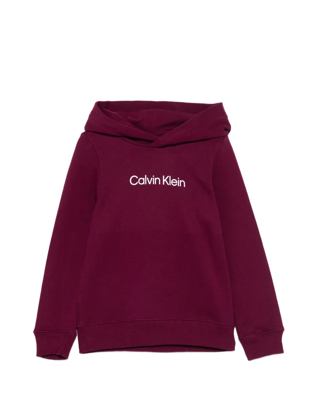 Calvin Klein Kids logo-detail hoodie - Viola