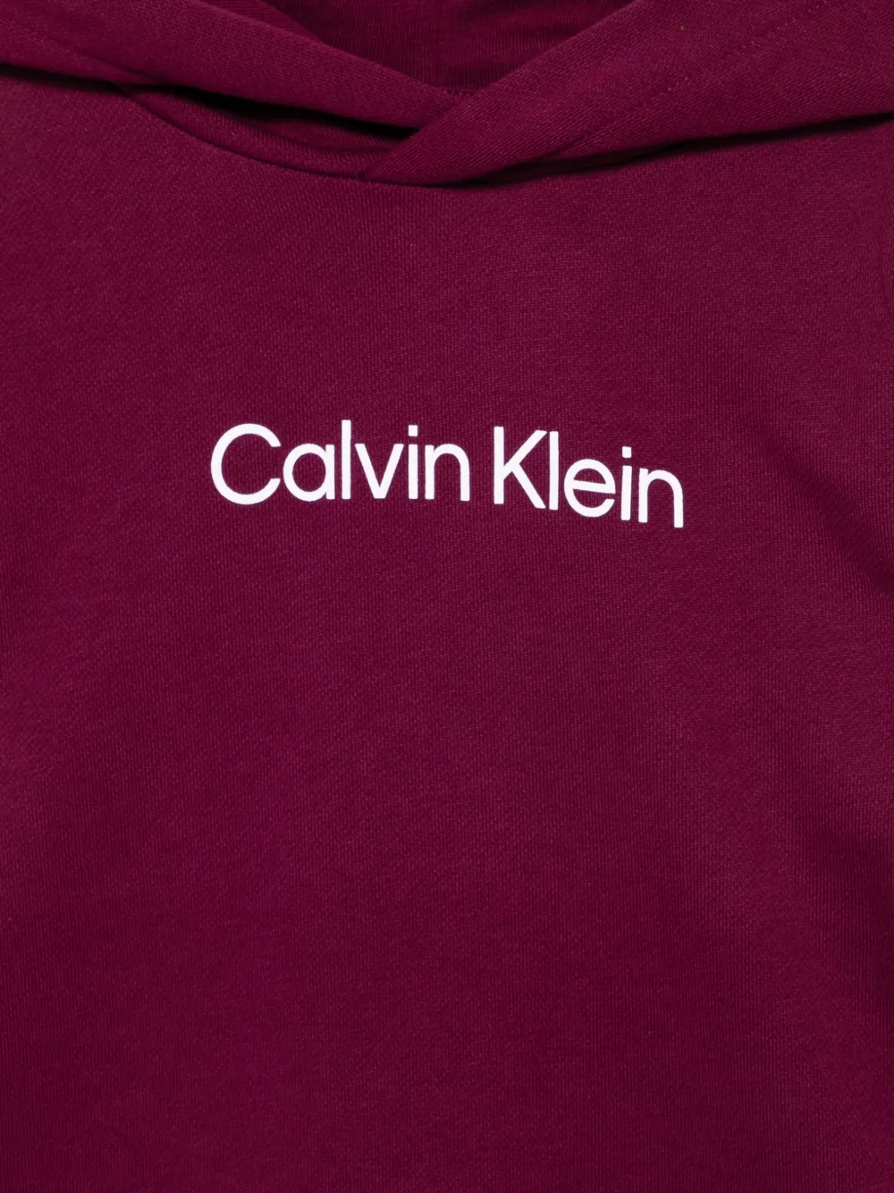 Calvin Klein Kids Hoodie met logodetail Paars