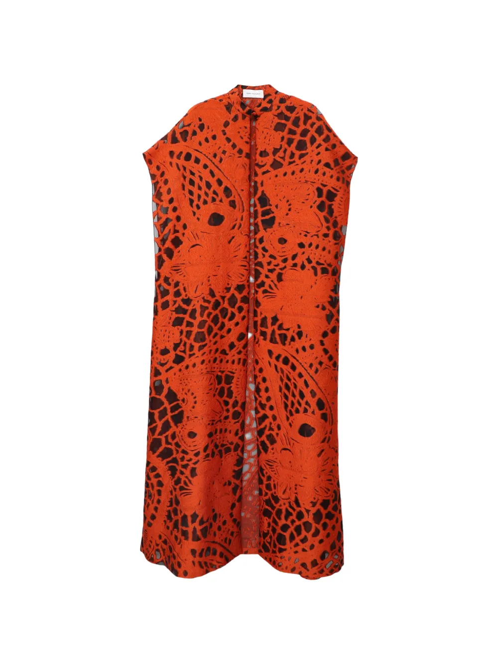 Gemy Maalouf open devoré coat - Orange