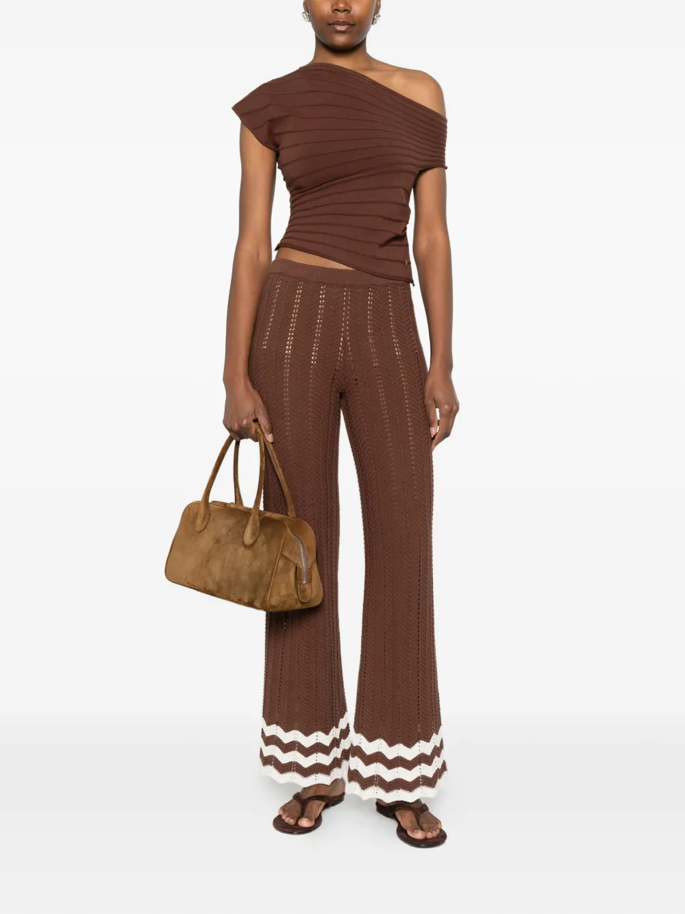  Twinset Knitted Trousers - Brown 