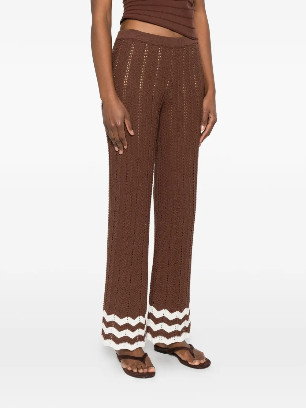  Twinset Knitted Trousers - Brown 