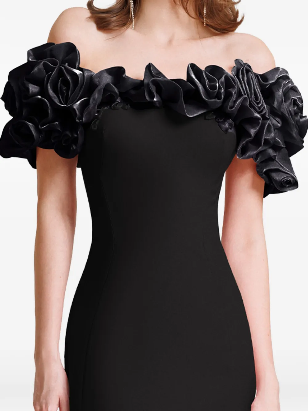 Gemy Maalouf Off-shoulder maxi-jurk Zwart