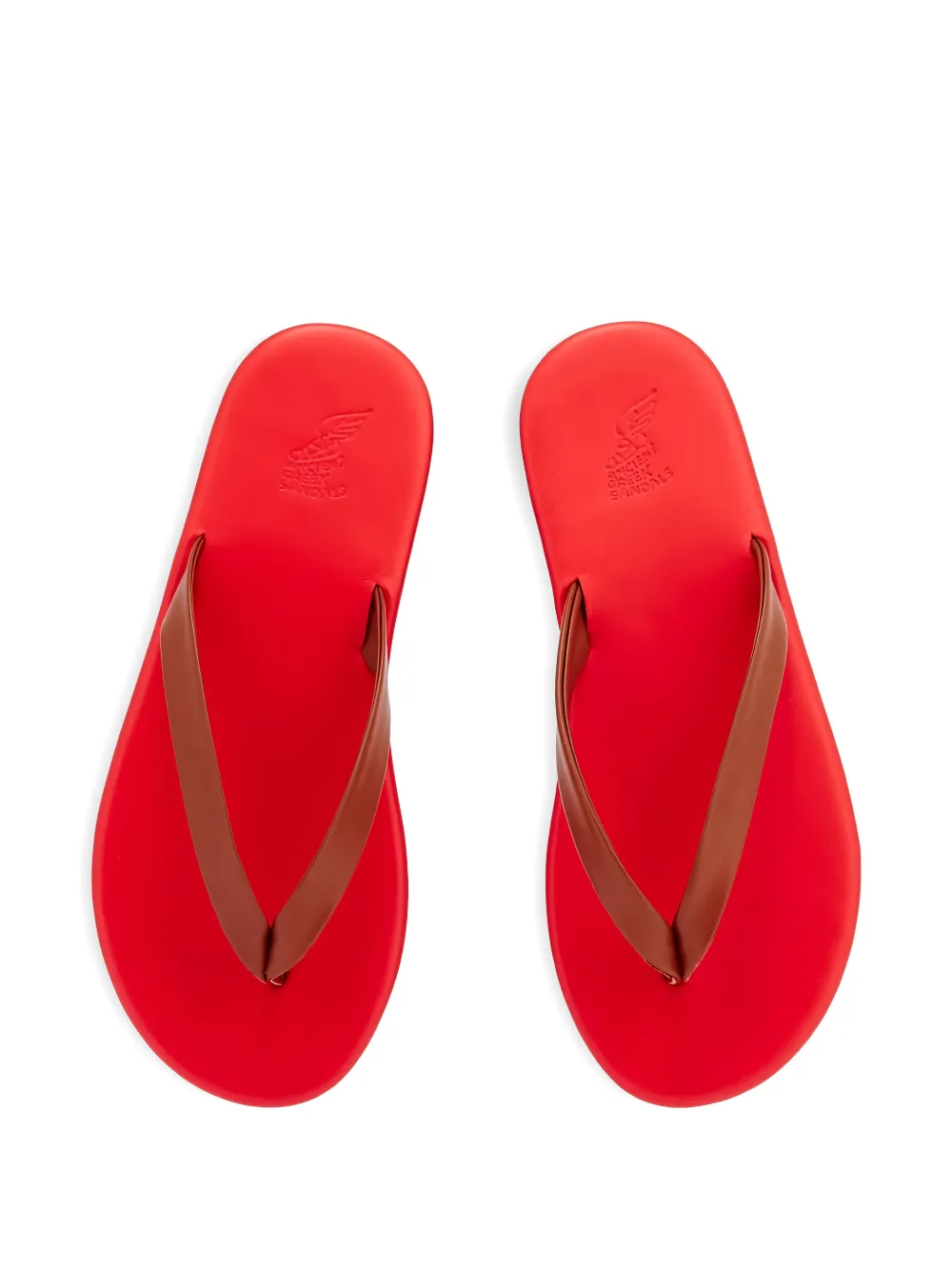 Ancient Greek Sandals Saionara leren slippers Bruin