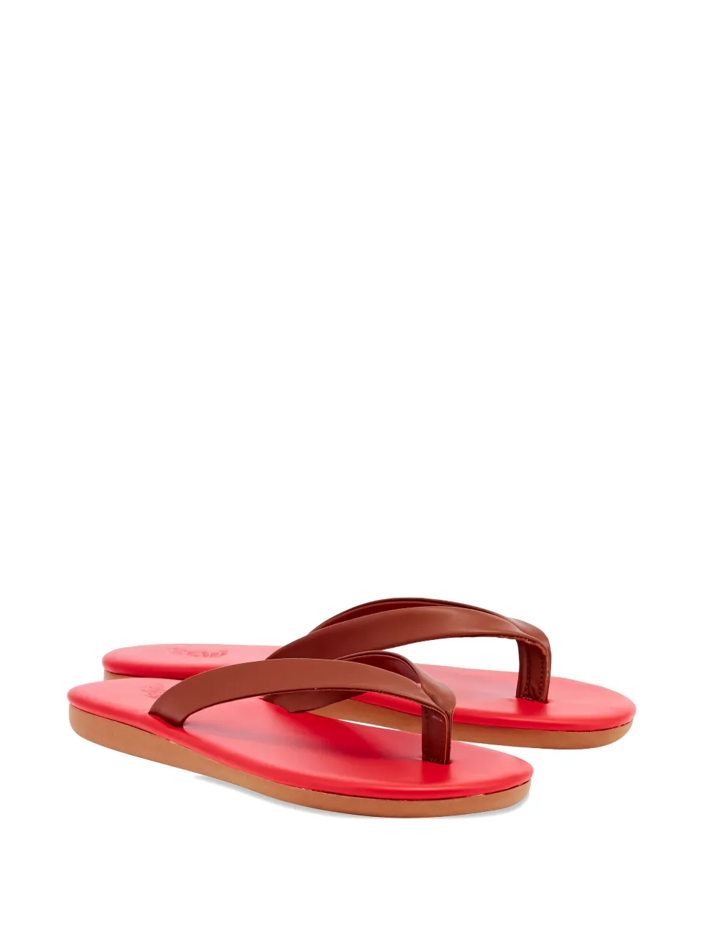 Ancient Greek Sandals Saionara leren slippers Bruin