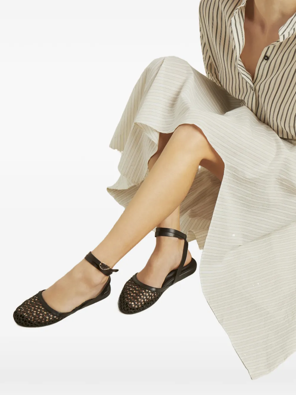 Ancient Greek Sandals Filothea ankle-strap woven sandals Bruin