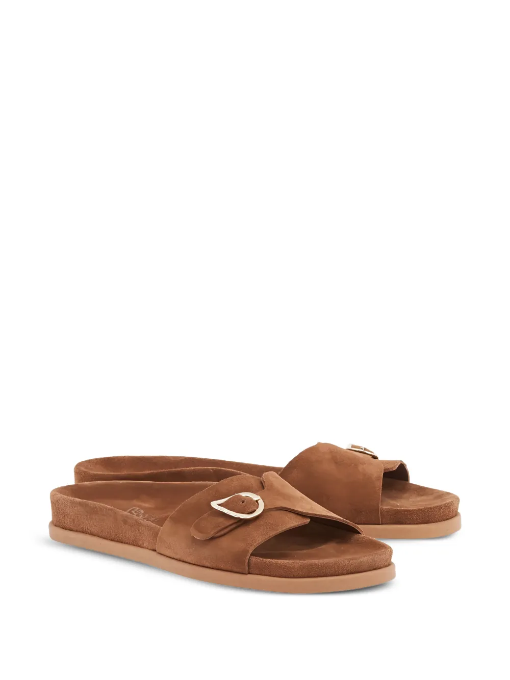  Ancient Greek Sandals Buckle Strap Sandals - Brown 