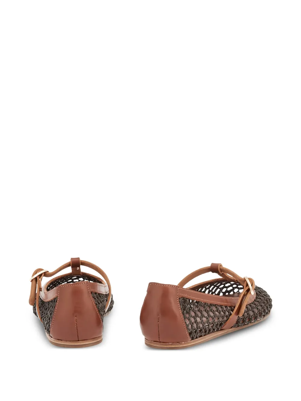 Ancient Greek Sandals Aerati ballerina's met gesp Bruin