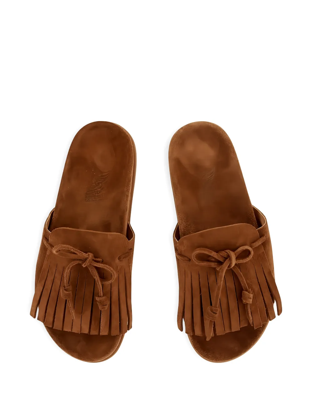 Ancient Greek Sandals Amfiliki fringed sandals Bruin