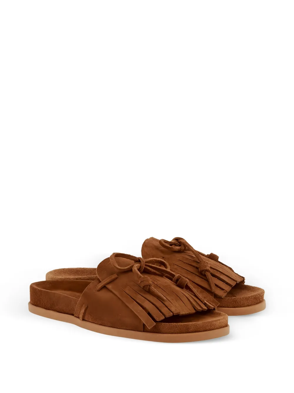 Ancient Greek Sandals Amfiliki fringed sandals Bruin