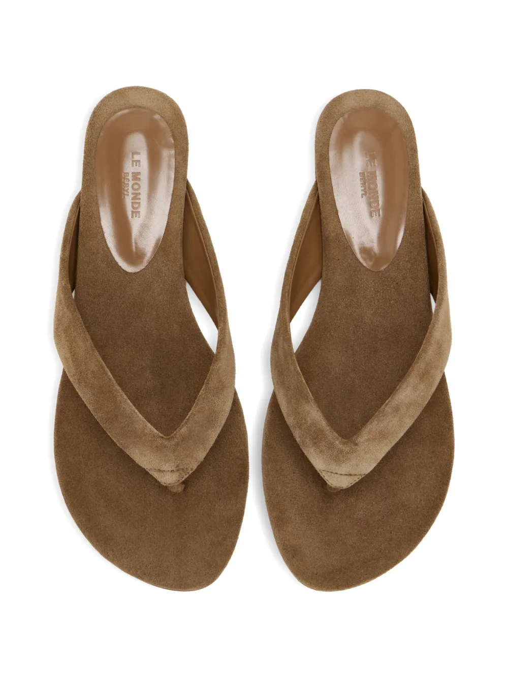 Le Monde Beryl Sandalen met teenbandje Bruin