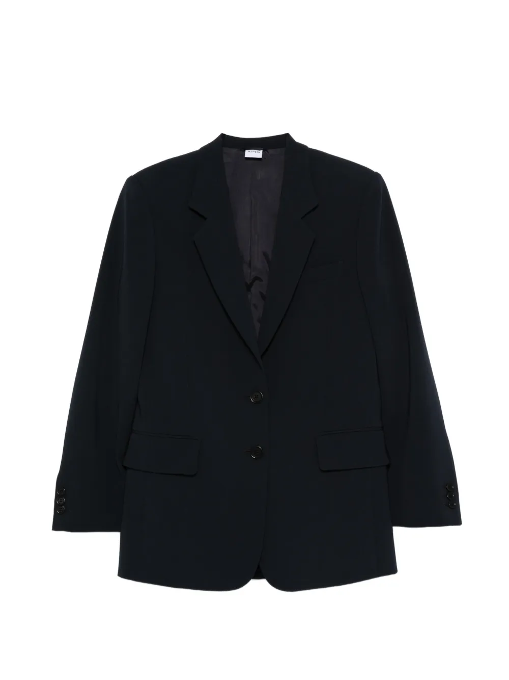 Aspesi Long-sleeve Buttoned Blazer In Blue