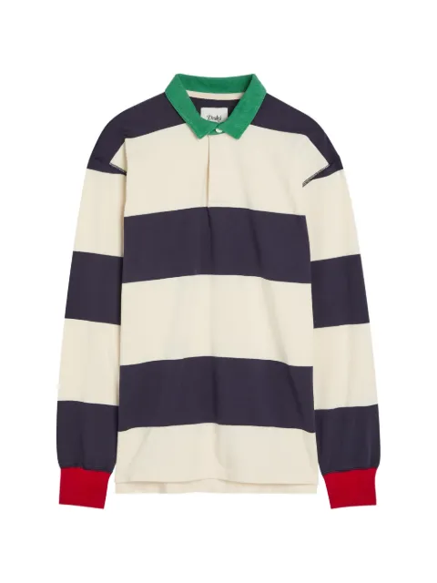 Drake's striped long-sleeve polo shirt